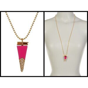 💕TRINA TURK💕 Pink Stacked Cone Pendant Necklace NWT Pink Gold